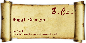 Bugyi Csongor névjegykártya